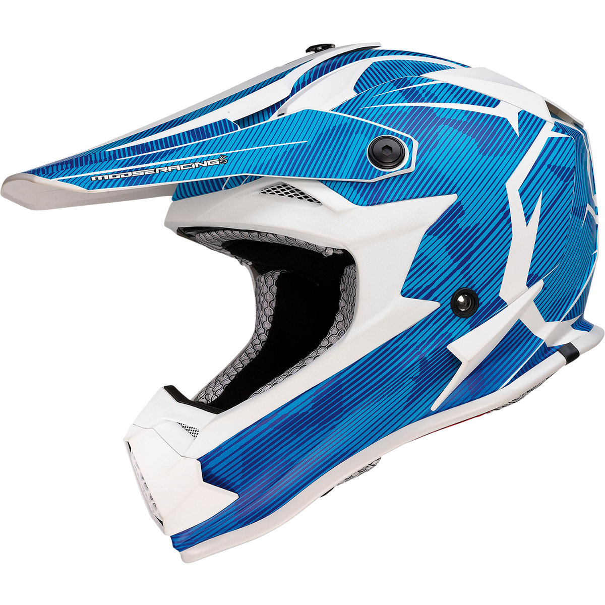 MOOSE RACING Youth F.I. Helmet - Agroid Camo - MIPS? - Blue/White - Medium 0111-1533 by Moose Racing