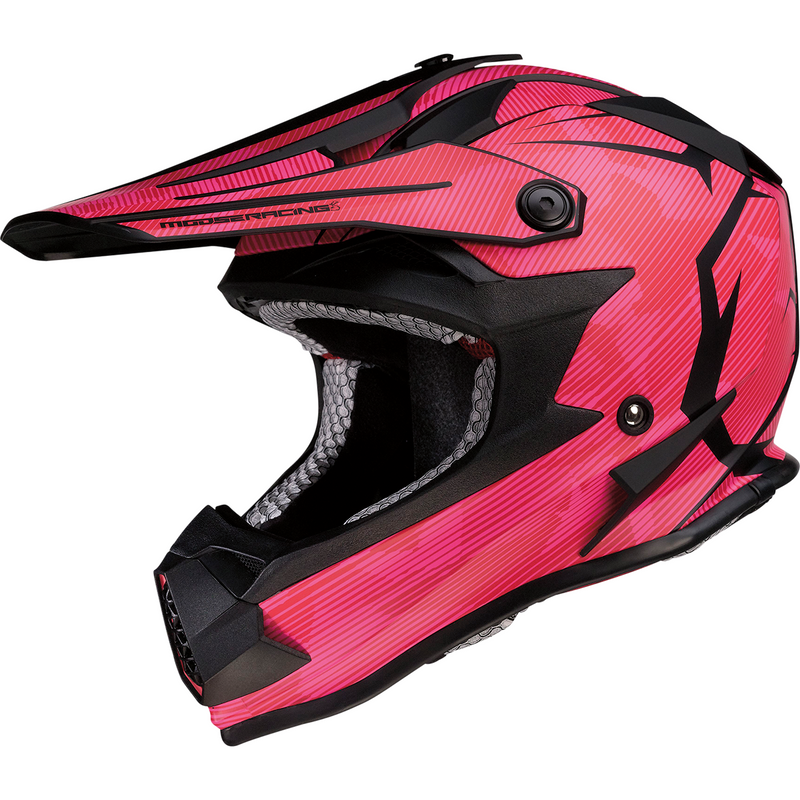 MOOSE RACING Youth F.I. Helmet - Agroid Camo - MIPS? - Pink/Red - Small 0111-1526 by Moose Racing