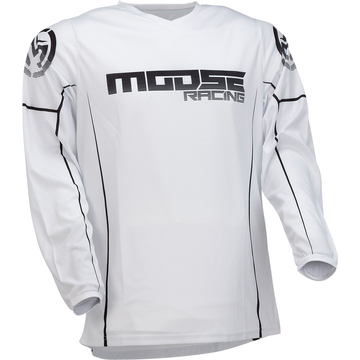 MOOSE RACING Qualifier? Jersey - Black/White - 2XL 2910-7192 by Moose Racing