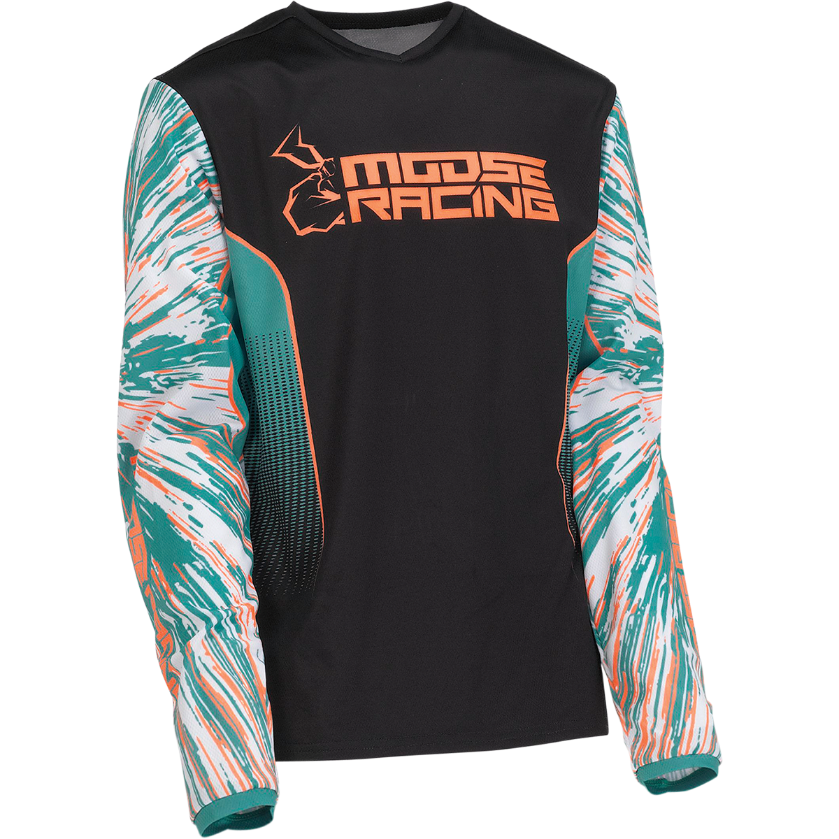 MOOSE RACING Youth Agroid Jersey - Teal/Orange/Black - Small 2912-2252 by Moose Racing