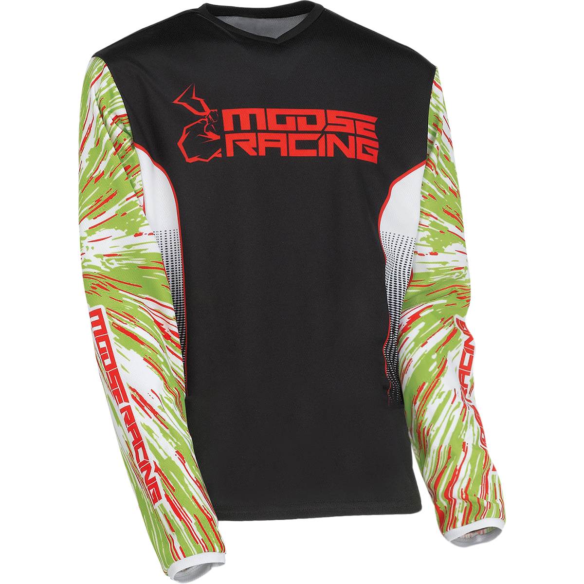 MOOSE RACING Youth Agroid Jersey - Green/Red/Black - Medium 2912-2268 by Moose Racing