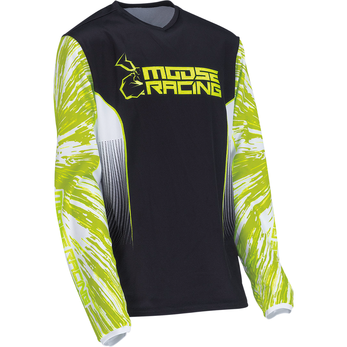 MOOSE RACING Youth Agroid Jersey - Hi-Vis/Black - Medium 2912-2273 by Moose Racing