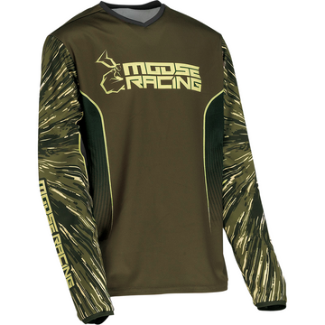 MOOSE RACING Youth Agroid Jersey - Olive/Tan - Large 2912-2279 by Moose Racing