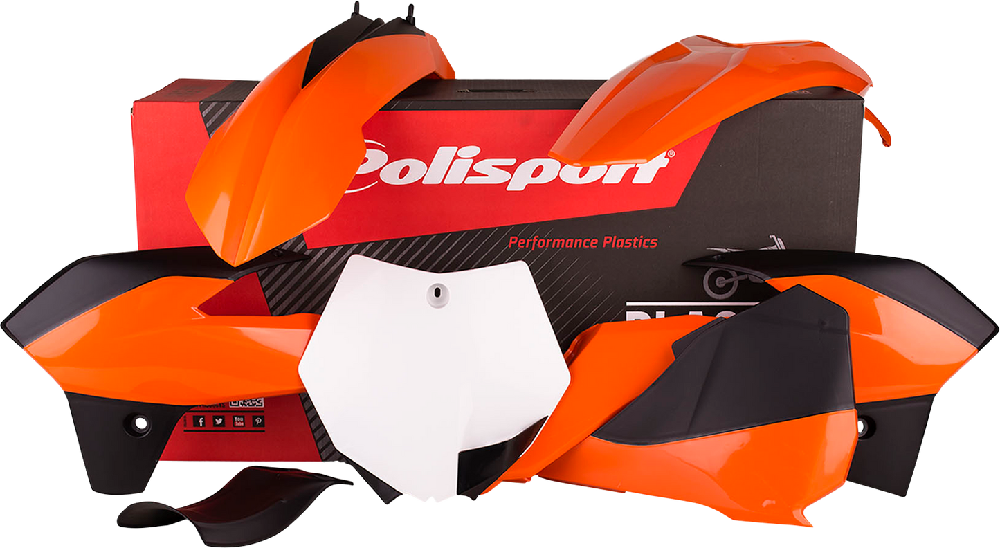 POLISPORT Body Kit - '13 - '14 OEM Orange/White/Black - SX 85 90555