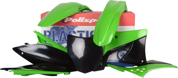 POLISPORT Body Kit - Complete - '10 - '11 OEM Green/Black - KX 250F 90249