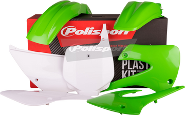 POLISPORT Body Kit - Complete - '11 - '12 OEM Green/White - KX 85 90462