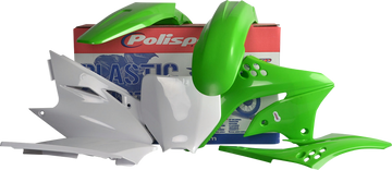 POLISPORT Body Kit - Complete - '08 OEM Green/White - KX 450F 90114