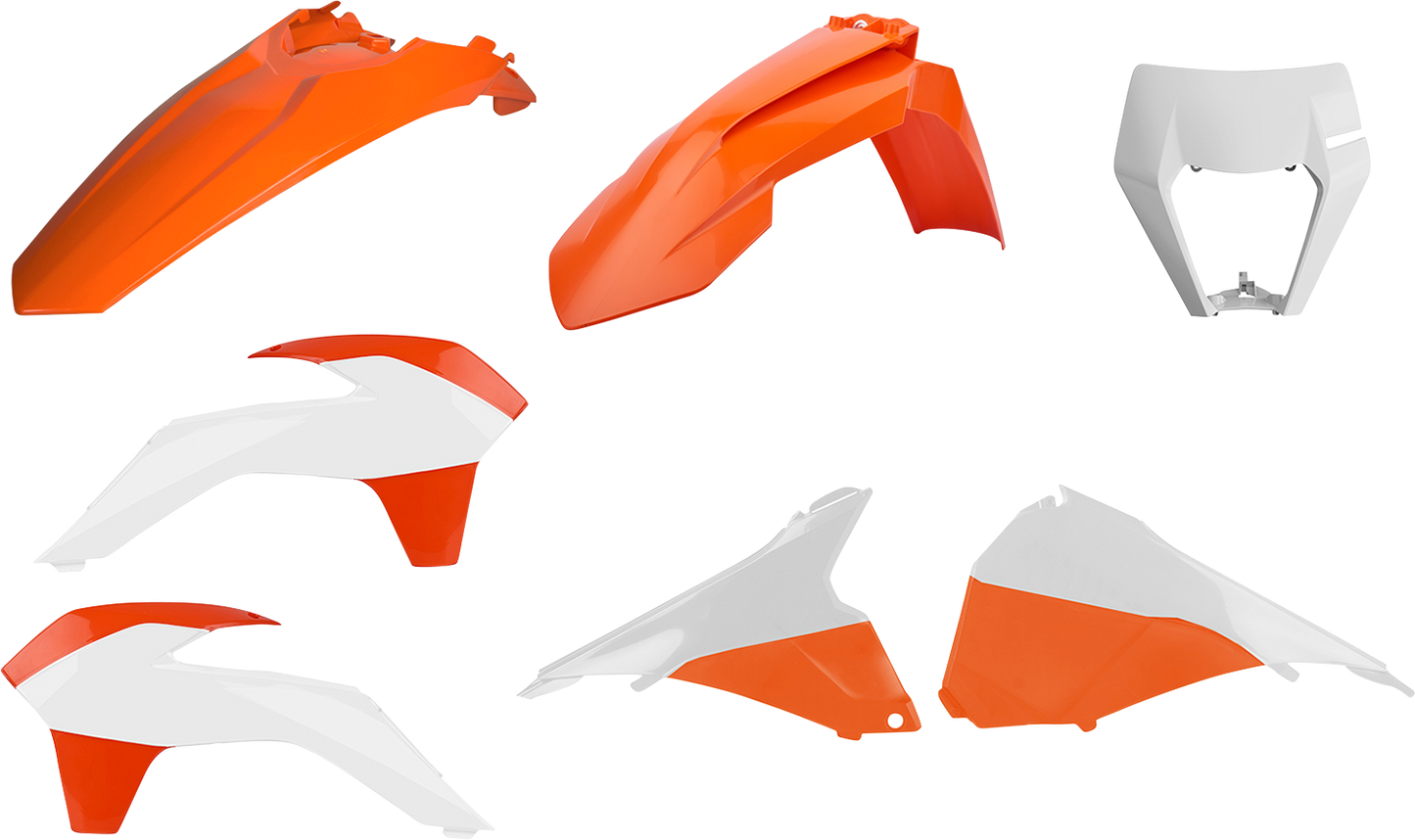 POLISPORT Restyled Body Kit - Orange/White - EXC/EXC-F 90878