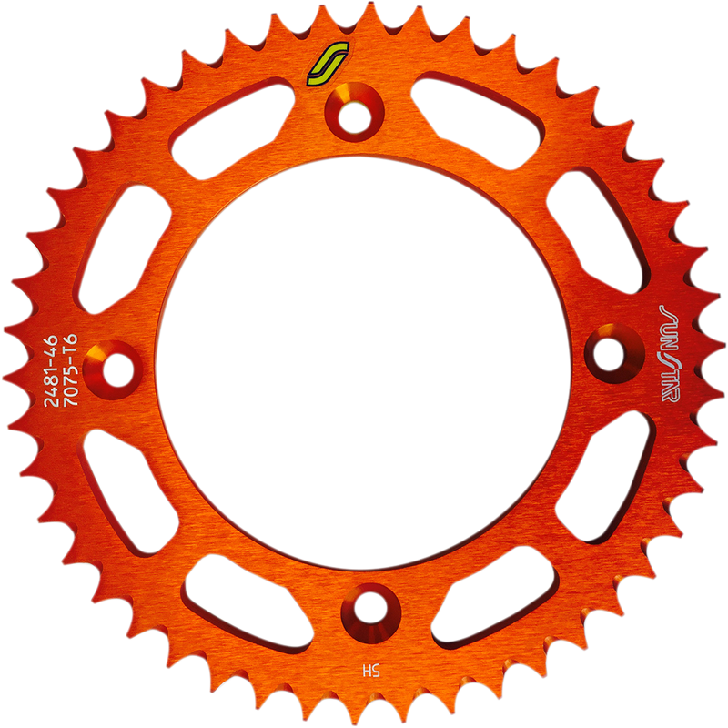 SUNSTAR SPROCKETS Rear Sprocket - 46 Tooth - Gas Gas/Husqvarna/KTM - Works/Orange 5-248146OR