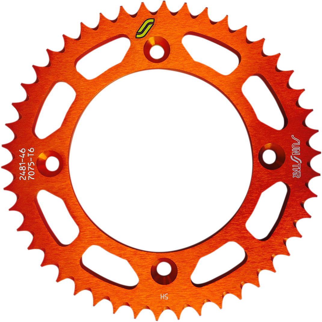 SUNSTAR SPROCKETS Rear Sprocket - 46 Tooth - Gas Gas/Husqvarna/KTM - Works/Orange 5-248146OR