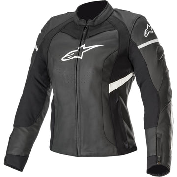 ALPINESTARS Stella Kira Leather Jacket - Black/White - US 10 / EU 46 3112019-12-46