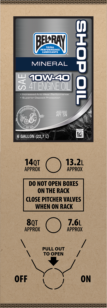 Bel-Ray Shop Oil - 10W-40 - 6 U.S. gal - Bag-In-Box 301290150033