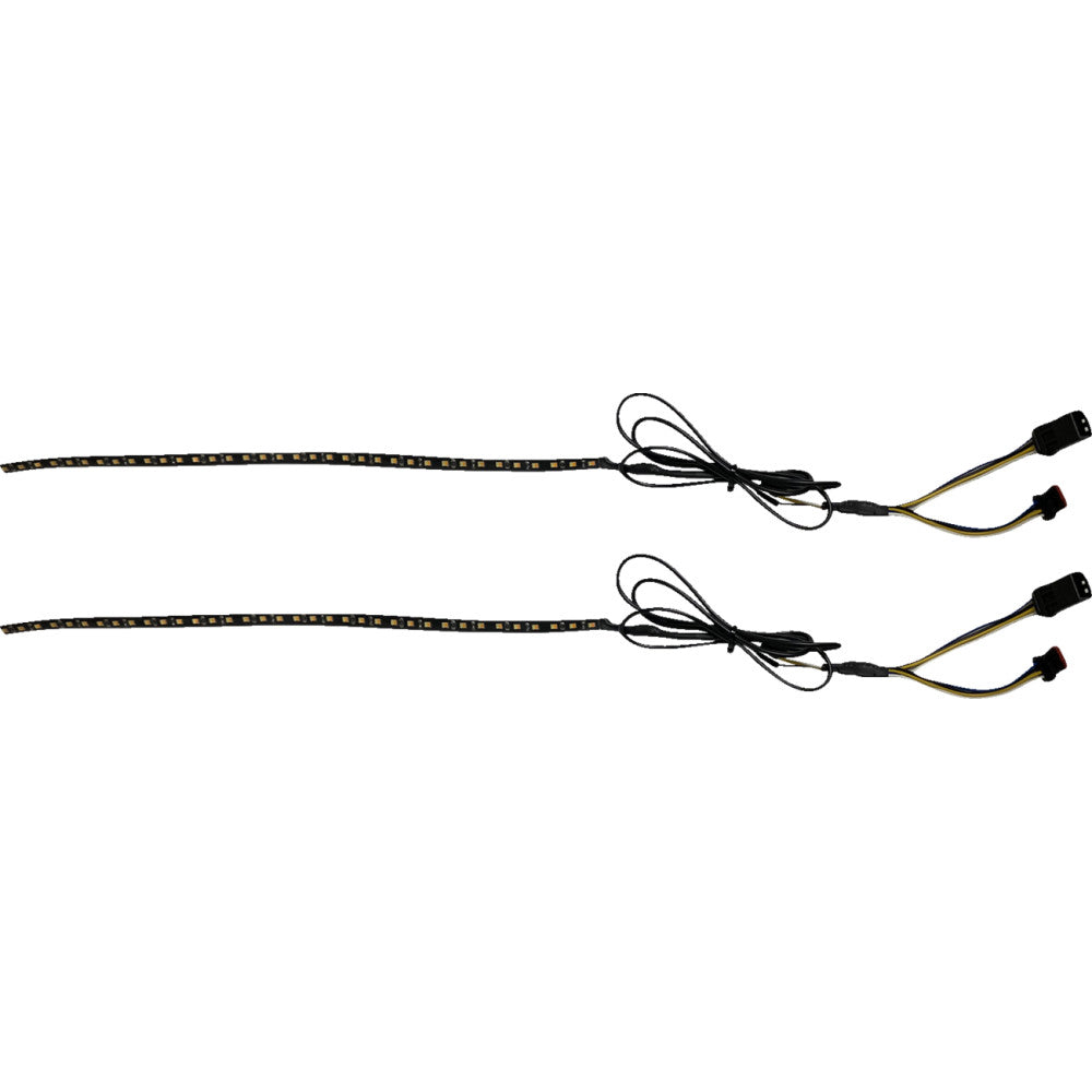 Custom Dynamics Dual Color Light Strips - Fairing - Amber/White CD-LED-36-AW