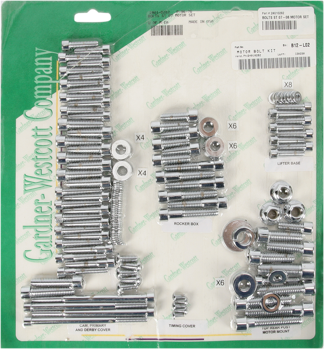 GARDNER-WESTCOTT Bolt Kit - Motor Set - Socket-Head - Softail P-96-76