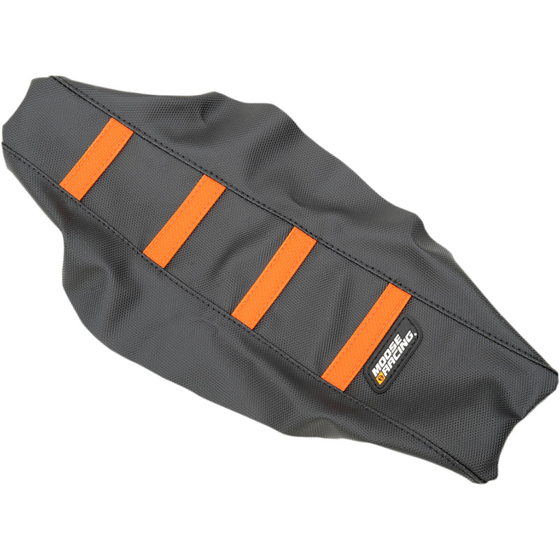 Moose Racing Ribbed Seat Cover - Black Cover/Orange Ribs - KTM KTM5016-336RT
