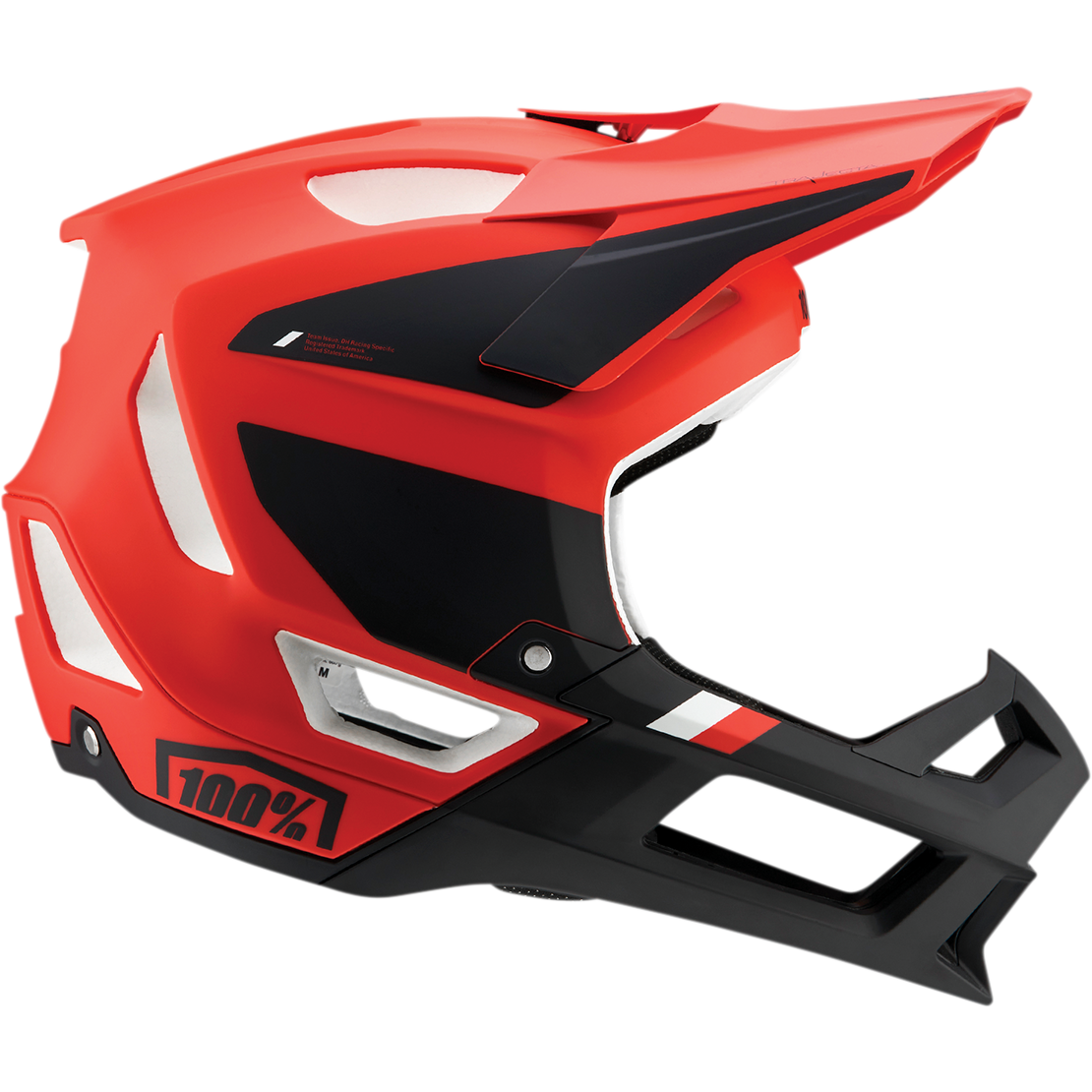 100% Trajecta Helmet - Fidlock - Cargo - Fluo Red - Medium 80003-00010