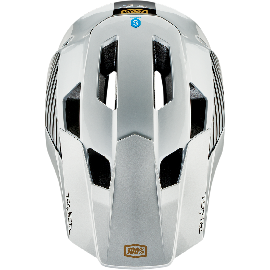 100% Trajecta Helmet - Fidlock - Ranelagh - Silver - Large 80003-00015