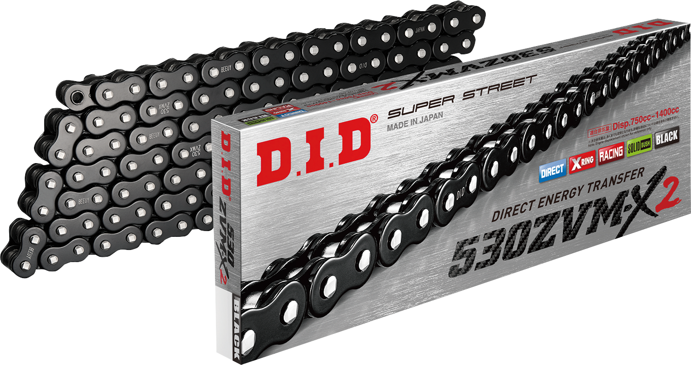 DID 530 ZVM-X2 - Drive Chain - 120 Links - Black 530ZVMX2B120