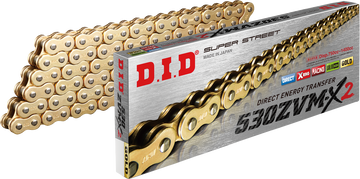 DID 530 ZVM-X2 - Drive Chain - 120 Links - Gold M530ZVMX2G120