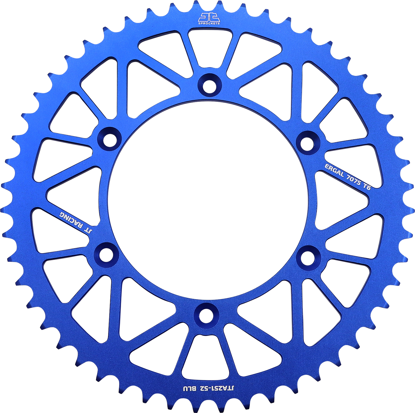 JT SPROCKETS Rear Sprocket - Yamaha - Blue - 52 Tooth JTA251.52BLU by JT Rear Sprockets   Aluminum/Alloy