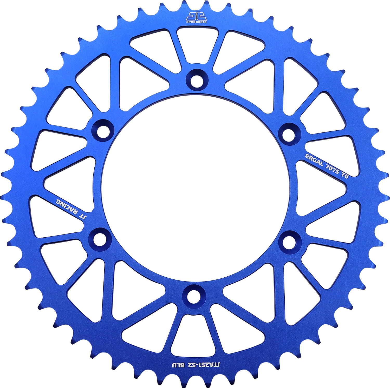 JT SPROCKETS Rear Sprocket - Yamaha - Blue - 52 Tooth JTA251.52BLU by JT Rear Sprockets   Aluminum/Alloy