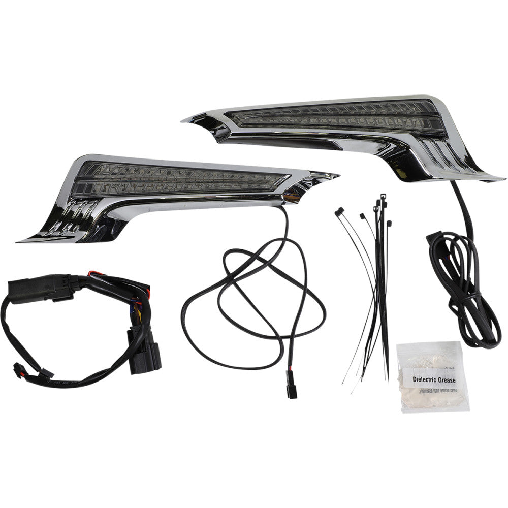 CIRO Filler Panel Light - Smoke Lens - Red LEDs - Chrome 40045