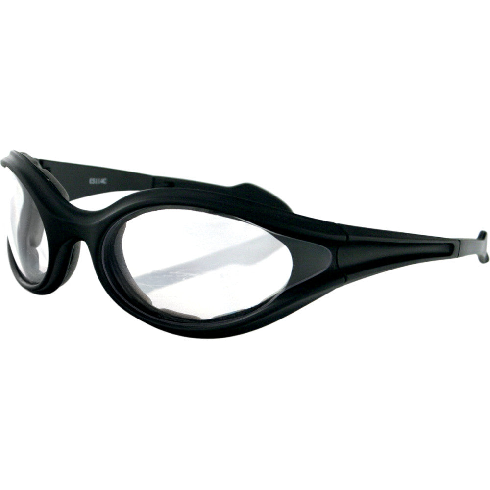 BOBSTER Foamerz Sunglasses - Matte Black - Clear Lens ES114C