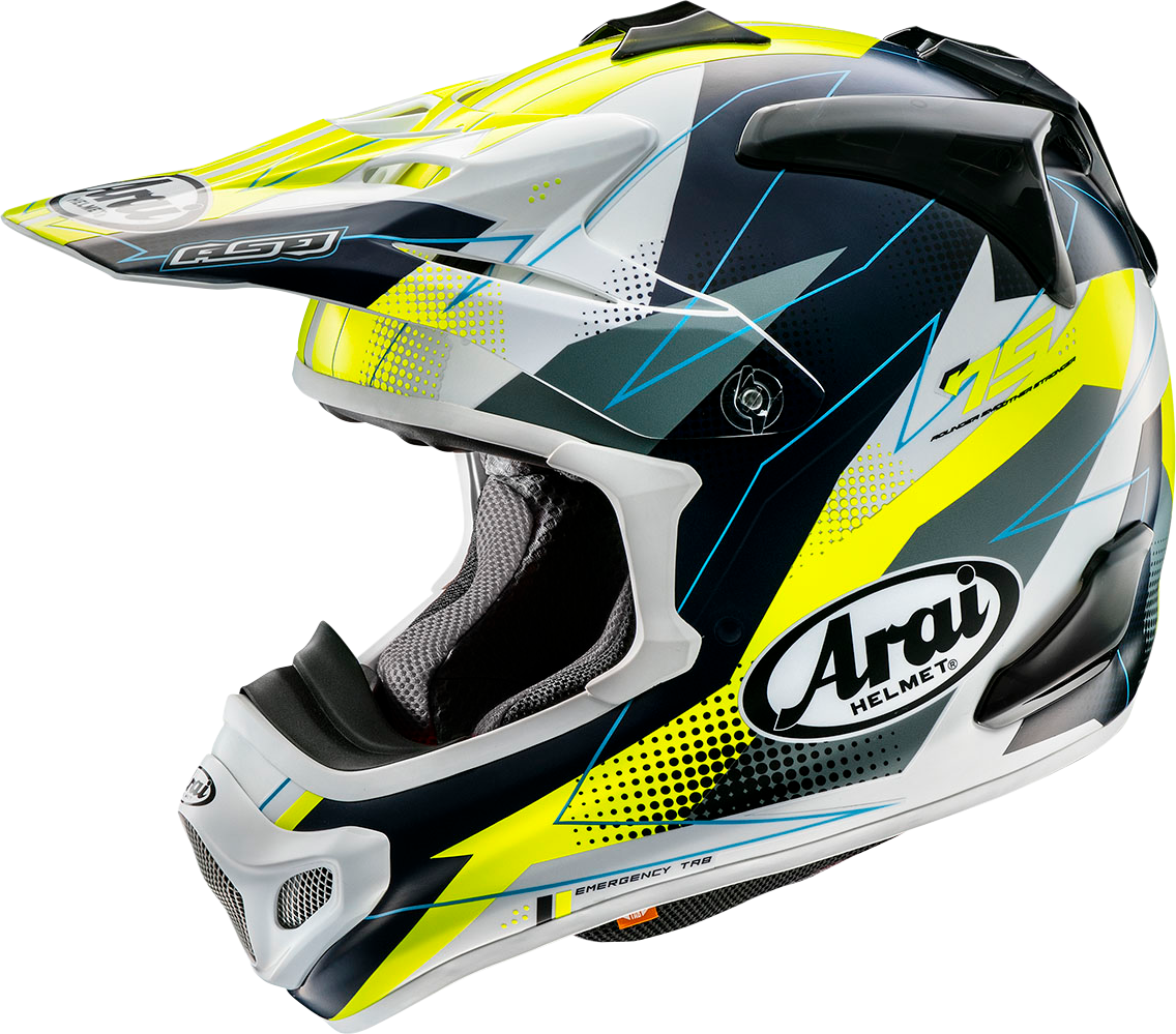 ARAI HELMETS VX-Pro4 Helmet - Resolute - Yellow - XL 0110-8486 by Arai Helmets Offroad Full Face 1 Pc Adult Helmet
