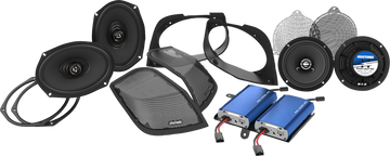 Hogtunes Cut-In Lid Kit with Speakers/Amplifier RETRO 450.4 KIT