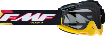 FMF PowerBomb Goggles - Speedway - Black/Yellow/Red/White - Clear F-50036-00013