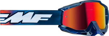 FMF PowerBomb Goggles - Caselli - Blue/Orange/White - Red Mirror F-50037-00014