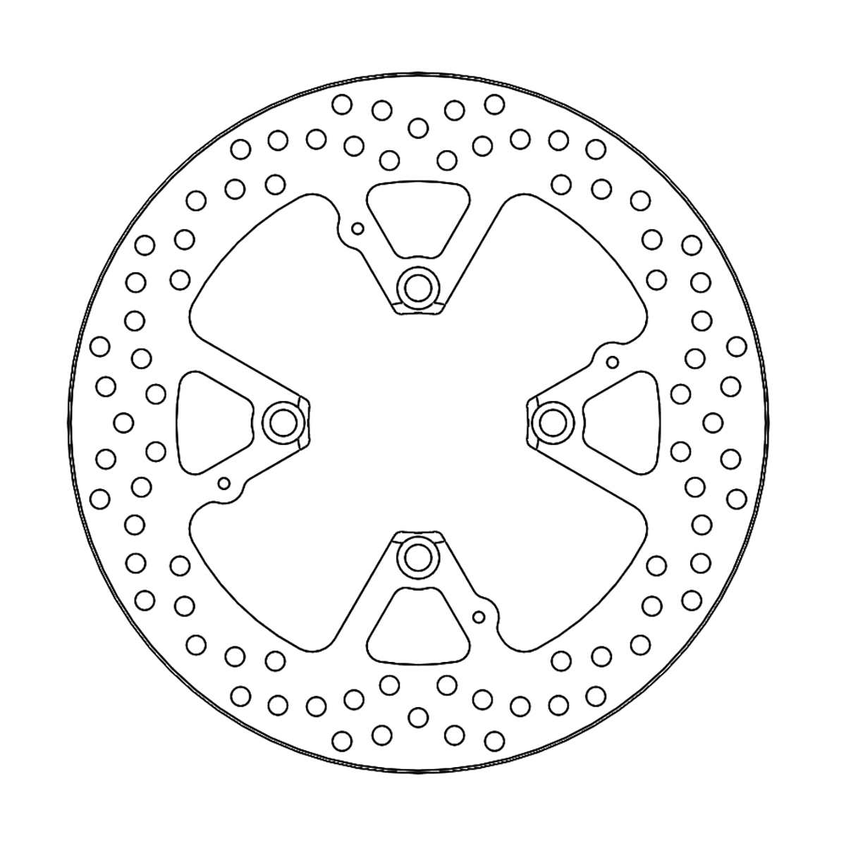 MOTO-MASTER Brake Rotor - Rear - Flame 110382-PU