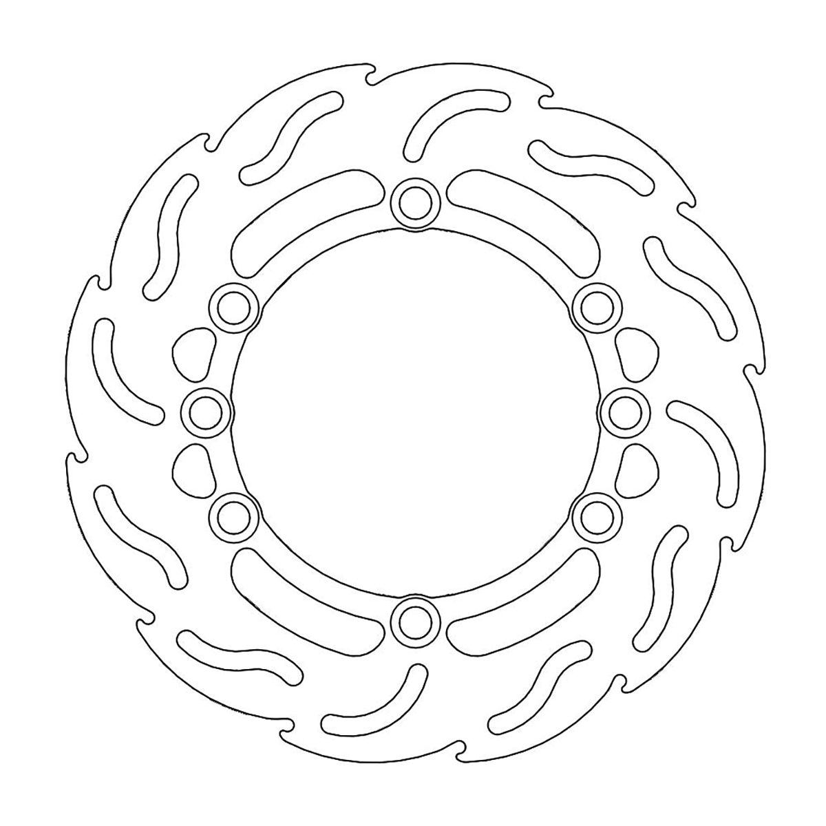 MOTO-MASTER Brake Rotor - Rear - Flame 110261-PU