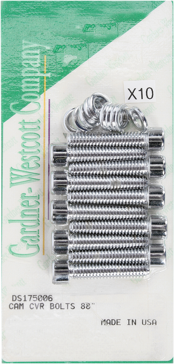 GARDNER-WESTCOTT Bolt Kit - Cam Cover - Socket-Head - Chrome - Twin Cam P-10-18-06