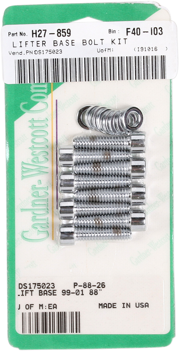 GARDNER-WESTCOTT Bolt Kit - Lifter Base - Socket-Head - Twin Cam P-88-26