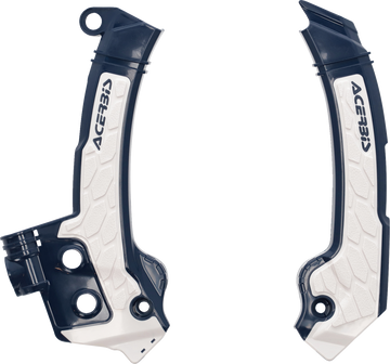 ACERBIS X-Grip Frame Guards - Blue/White - Husqvarna 2979601006