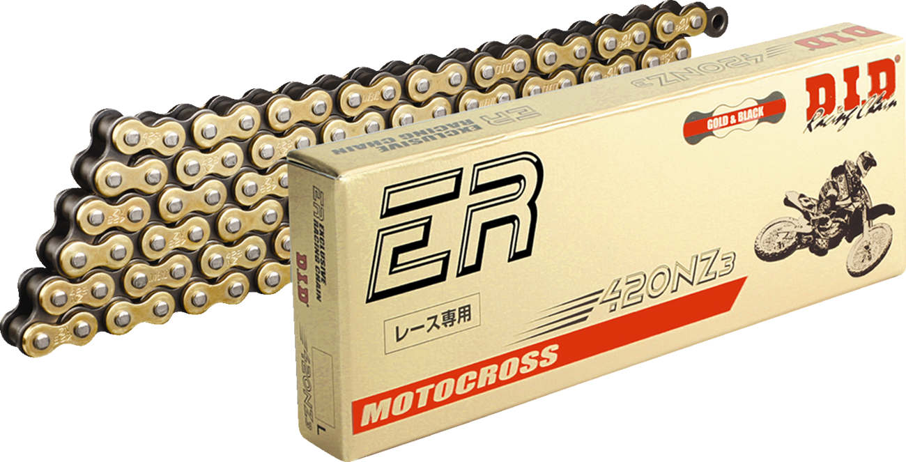 DID 420 NZ3 - High-Performance Motorcycle Chain - 130 Links - Gold 420NZ3G130RB