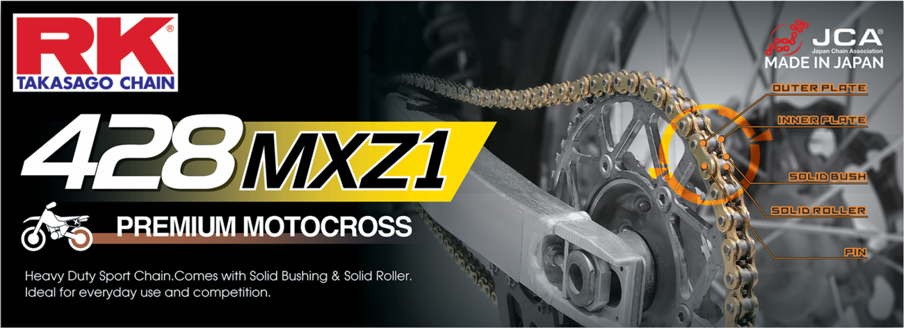 RK 428 MXZ1 - Chain - 120 Links - Natural 428MXZ1-120