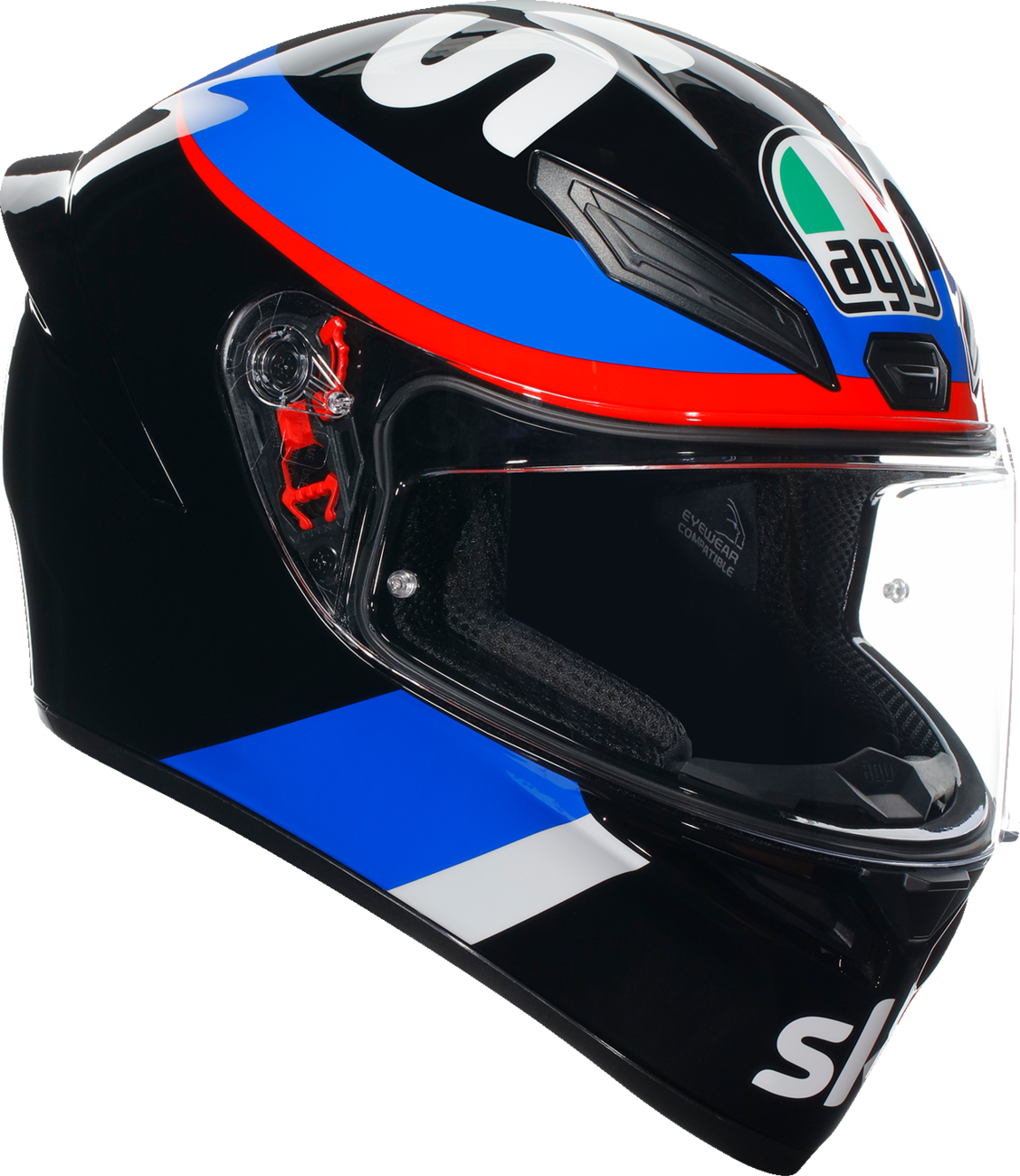 AGV K1 S Helmet - VR46 Sky Racing Team - Black/Red - Large 2118394003023L | Street Full Face Adult Helmet