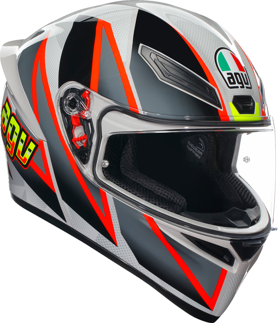 AGV K1 S Helmet - Blipper - Gray/Red - Medium 2118394003030M | Street Full Face Adult Helmet