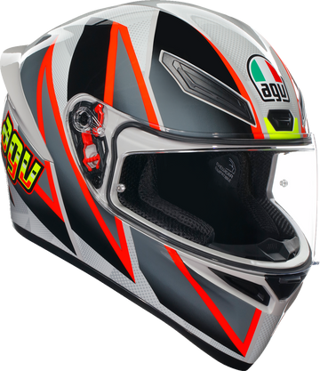 AGV K1 S Helmet - Blipper - Gray/Red - Medium 2118394003030M | Street Full Face Adult Helmet