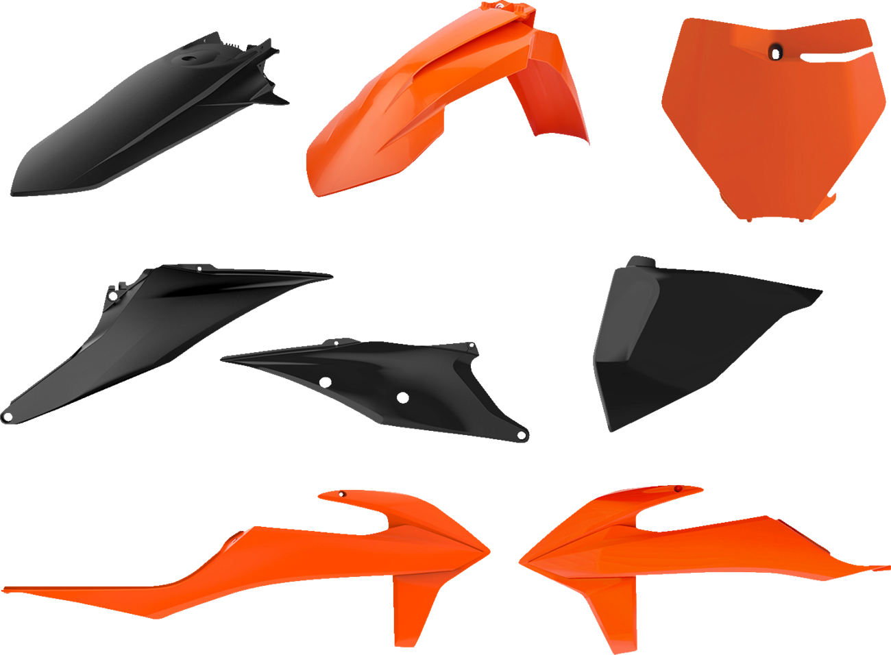 POLISPORT Restyled Body Kit - Orange/Black 90907