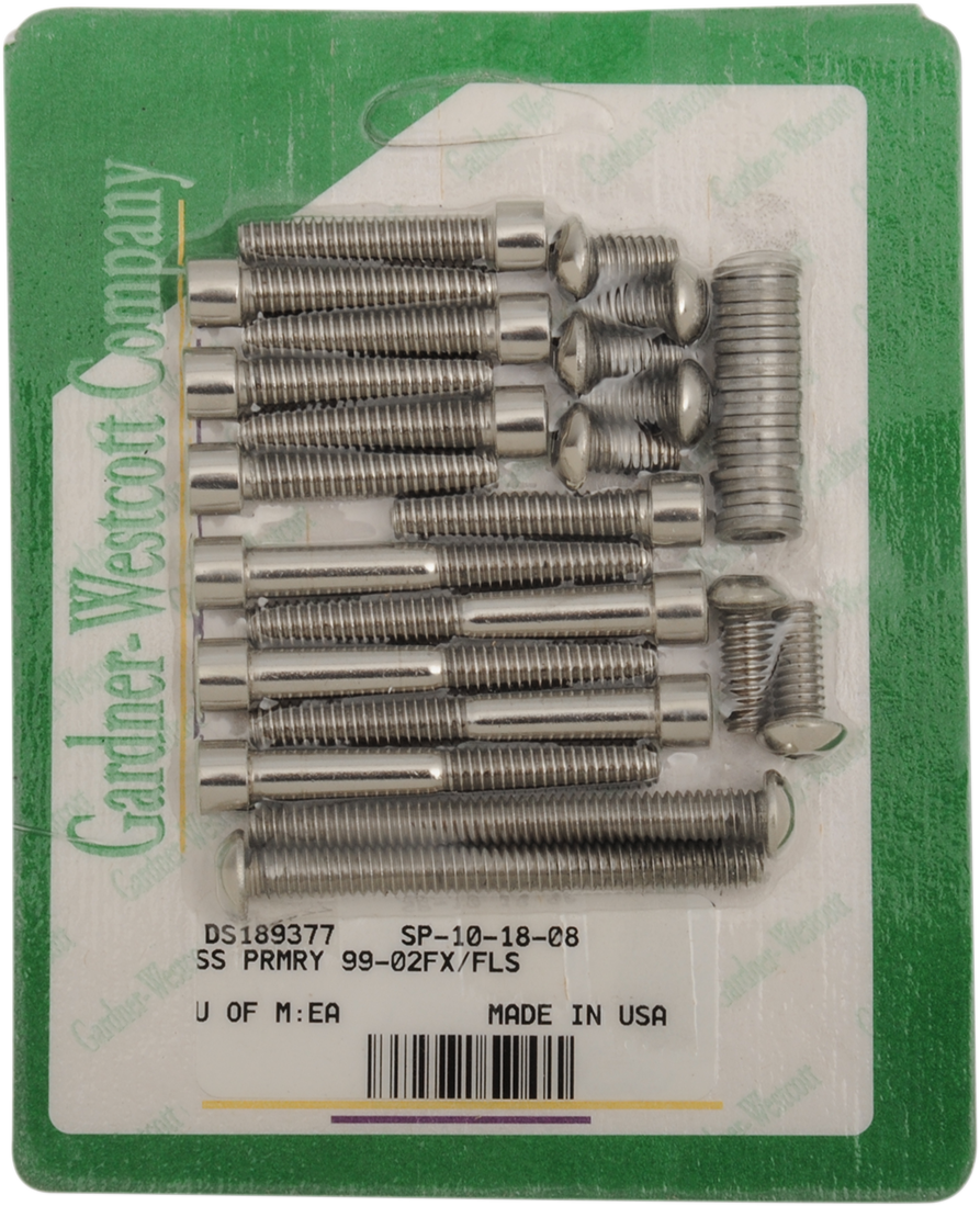 GARDNER-WESTCOTT Bolt Kit - Primary Cover Only - Socket-Head SP-10-18-08