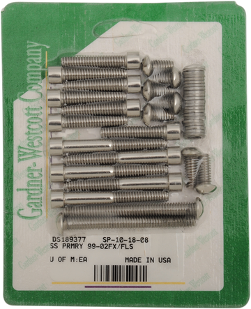 GARDNER-WESTCOTT Bolt Kit - Primary Cover Only - Socket-Head SP-10-18-08