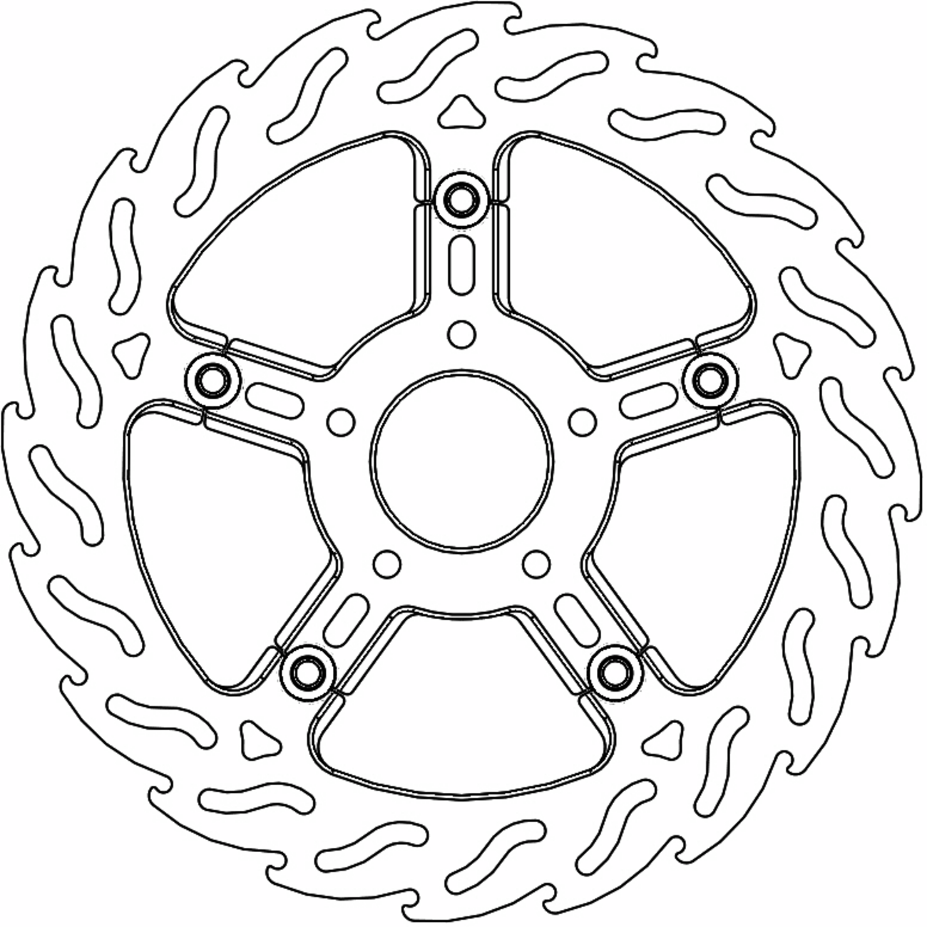 MOTO-MASTER Brake Rotor - Front Left - Flame 112316-PU