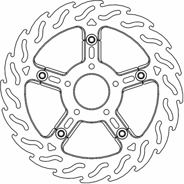 MOTO-MASTER Brake Rotor - Front Left - Flame 112316-PU