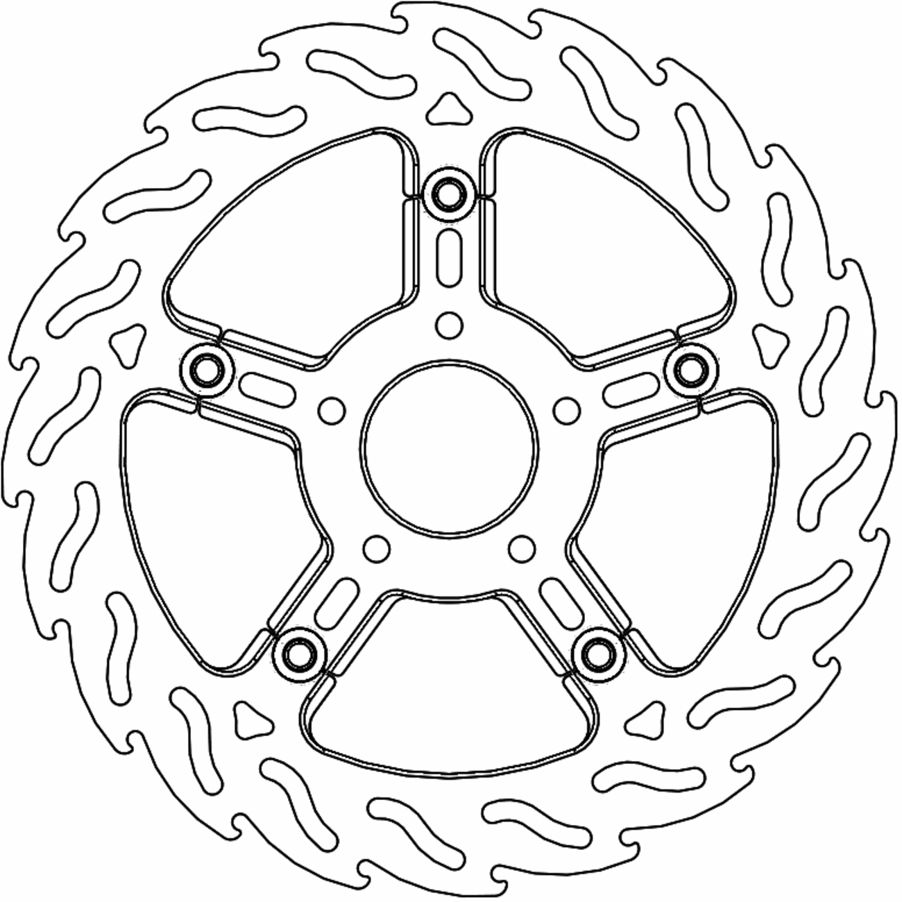 MOTO-MASTER Brake Rotor - Front Right - Flame 112317-PU