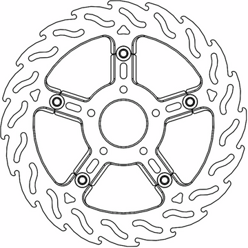 MOTO-MASTER Brake Rotor - Front Right - Flame 112317-PU