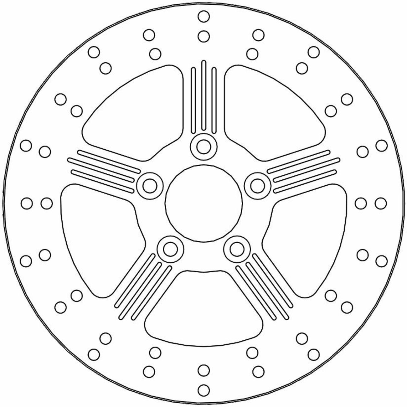 MOTO-MASTER Brake Rotor - Rear - Adrian 110633-PU