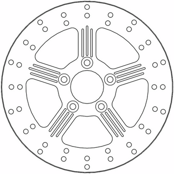 MOTO-MASTER Brake Rotor - Rear - Adrian 110633-PU